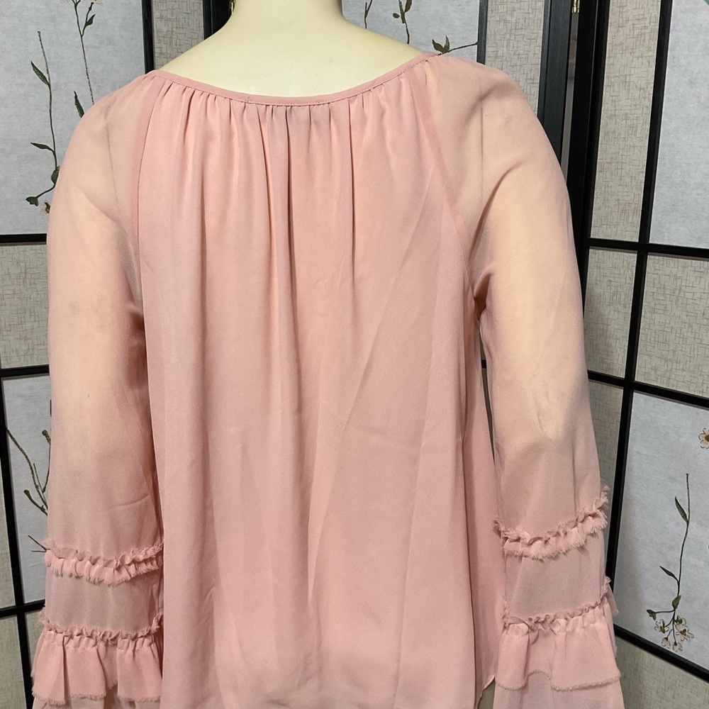 MARLED Pink Sheer Top - Picture 3 of 5